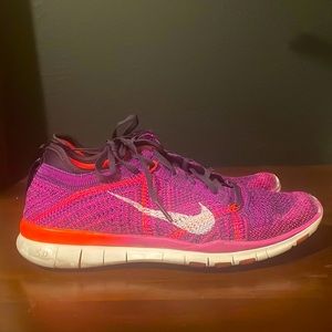 Nike shoes, purple and orange